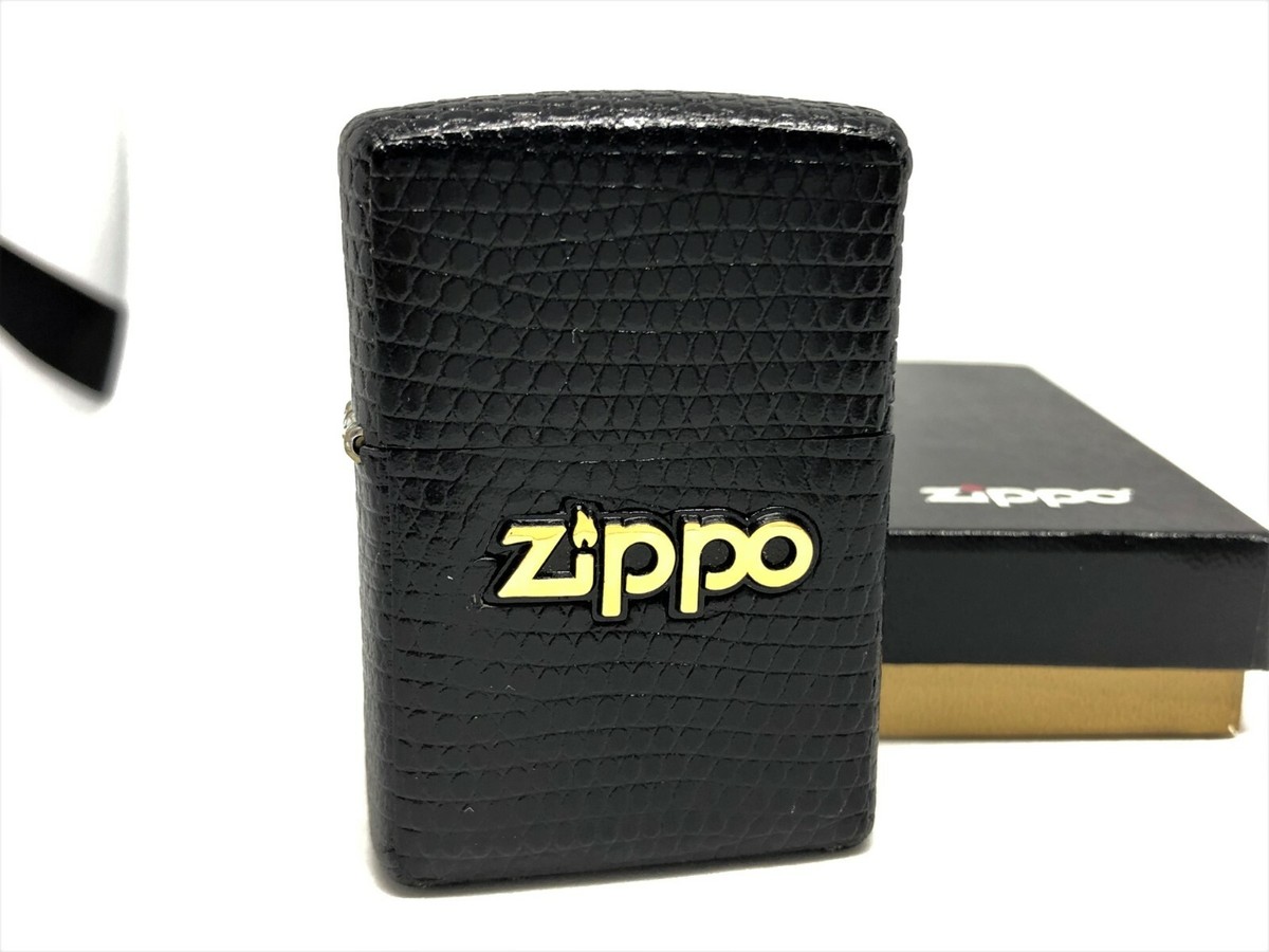 Rare! New ZIPPO Limited Edition Logo Lizard Leather-Bound