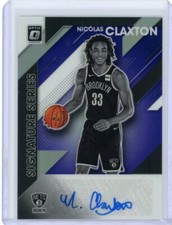 2019-20 Donruss Optic Signature Series Purple Rookie #SS-NCX Nicolas Claxton