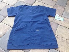 NWT Landau Healthcare V-Neck Scrubs Top Shirt Nursing Hospital Doctor Size XSM