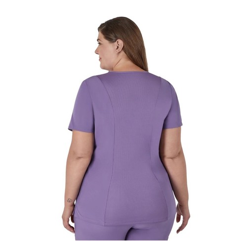 Hanes Women's Comfort Fit Short Sleeve Ribbed Back Panel V-Neck Scrub Top, 3XL - Picture 4 of 7