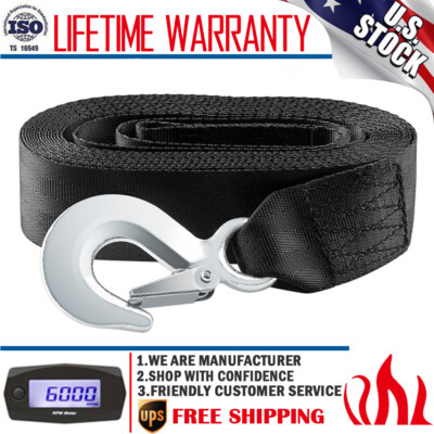 2''x20' 10000LBS Marine Boat Trailer Hand Winch Strap Replacement Heavy 6M x 50MM