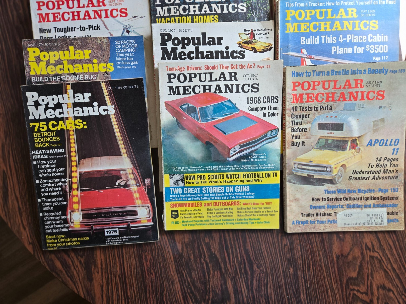Set of 18 Poplular Mechanics Magazines 1967 through 1974 #OSSH