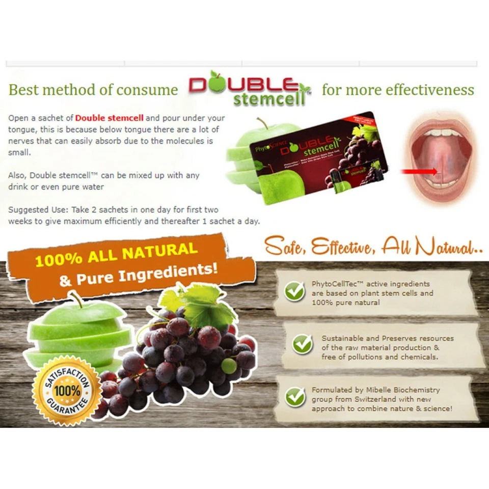 NOVO 30 pacotes (EXP 2028) PhytoScience célula-tronco dupla para antienvelhecimento - Imagem 3 de 4