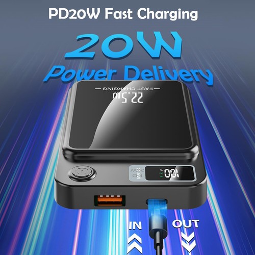 Magnetisch Powerbank Externe MagSafe Akku für iPhone Tragbare Ladegerät Akkupack - Zdjęcie 5 z 12