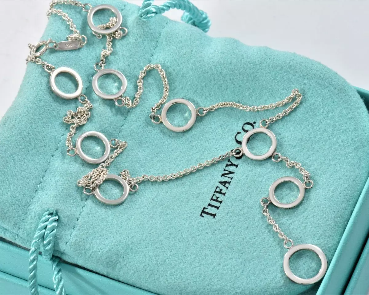 Tiffany and co necklace and earring set discount