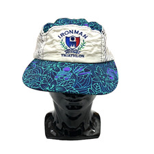 Vintage Hawaii Ironman Triathlon Men's OS Hat Cap Mesh Panel Green, Made in USA