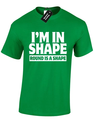 Im In Shape Round Funny Joke New Gift Comedy Unisex T-Shirt - Bild 4 von 9