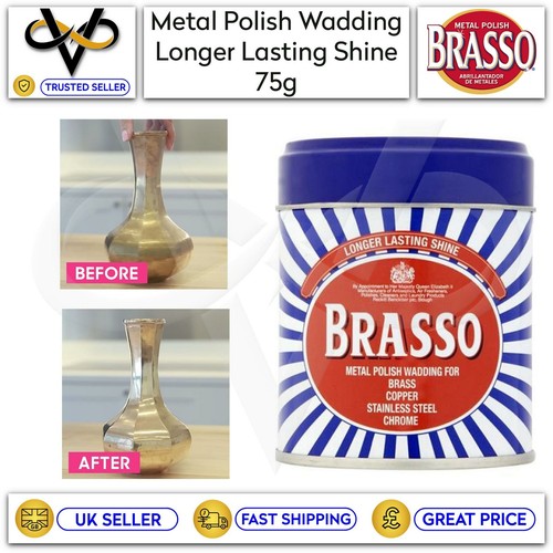 RB Brasso Wadding Metal Polish 75g Brass/Copper/Stainless Steel/Chrome