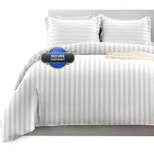 Ebeddy Linens 100 Egyptian Cotton Duvet Cover Super King Plus Size 120X120 Inch