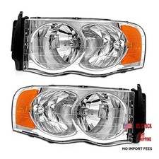 Headlight Assembly for 2002 2003 A-Chrome Housing Amber Reflector Clear Lens