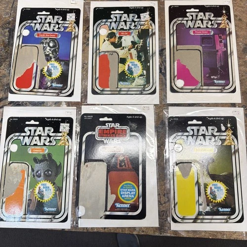 Star Wars lot Of 6 Vintage Original 12-Back Cardbacks Kenner 1977-81