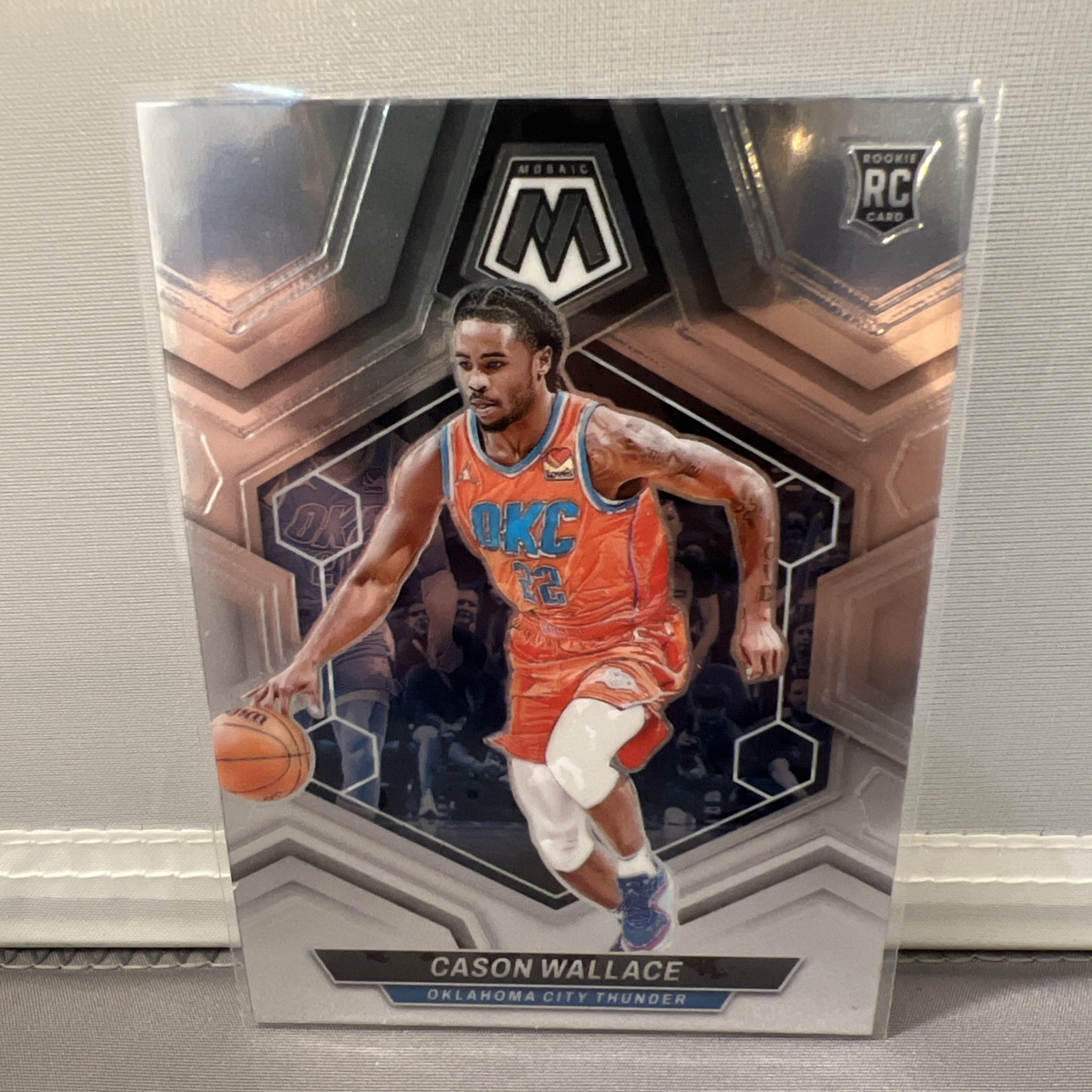 2023-24 Panini Mosaic Rookie Cason Wallace RC #218 Thunder