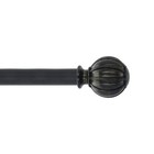 1" Diameter Fiera Adjustable Heavy Duty Single Drapery Curtain Rod, 28"-120"