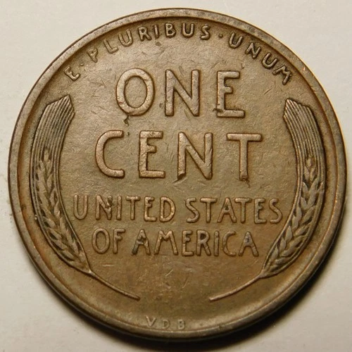 1909 VDB Lincoln Wheat Cent Penny VF - EF   "Actual Coin Pictured"