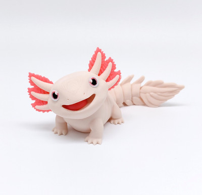 3D Printed Baby Axolotl Articulated Animal Reptile Lizard Toy Figure Fidget