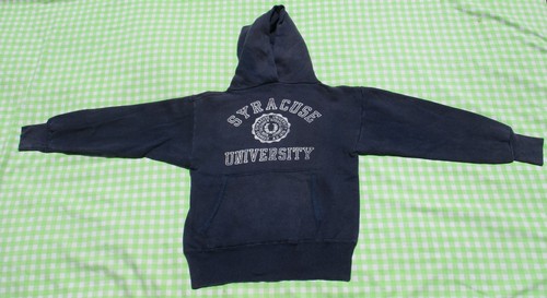 Vintage 60s Slightly Distressed & Faded Syracuse University Navy Blue Hoodie XS