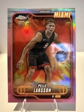 2024-25 Topps Chrome - Pelle Larsson #166 Pink Refractor (RC)