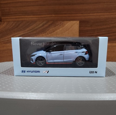 #ad #ad Hyundai i20 N 1:38 Diecast Mini Car Blue N Collection Miniature Display Base $27.97