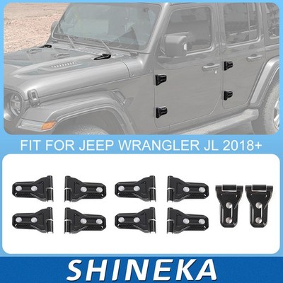 Carbon Fiber Door Hinge & Hood Hing Cover Trim for Jeep Wrangler JL JT 2018+ 4Dr