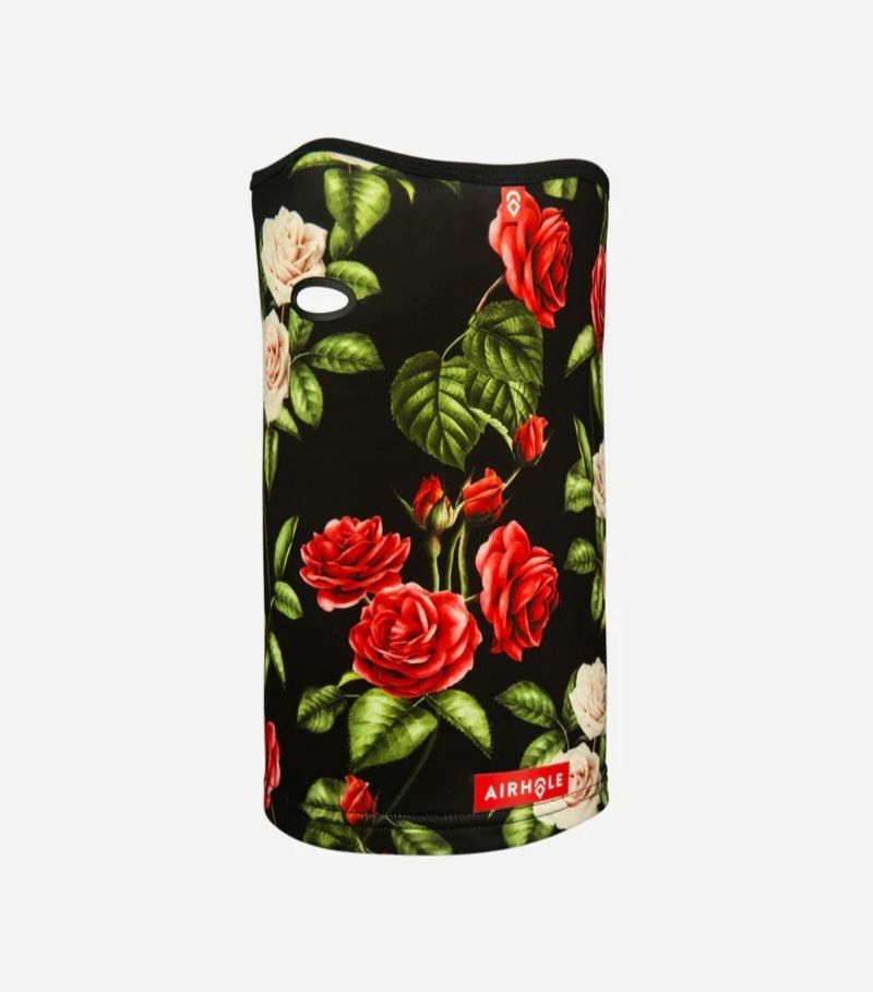 Ski Snowboard Facemask Airhole Polar Airtube Roses M/L RRP £35 Snood Tube Scarf