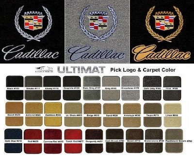 Lloyd Mats Ultimat Cadillac Crest & Word Front Floor Mats (1941-2001)