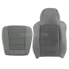 Fits Ford F250 F350 F450 XLT 03-07 Passenger Lower & Top Cloth Seat Cover Gray