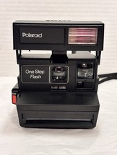 Vintage Polaroid One Step Flash 600 Plus Instant Film Camera Black WORKS