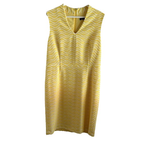 Albert Nipon NWT Yellow 2 Piece Dress and Jacket Lace Overlay Size 14 Lined - Picture 7 of 23