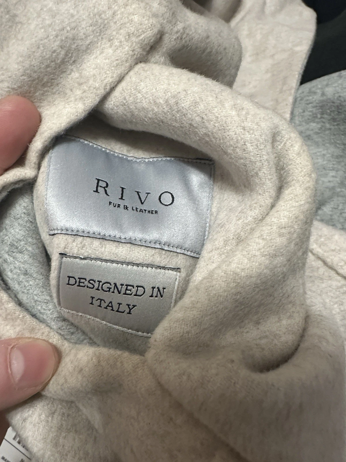 RIVO Wool Men's Bomber Minimalistic Reversible Jacket NWT Size 48 Or M image 6