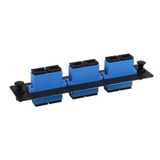 3 Duplex SC/UPC Fiber Patch Panel With Duplex Singlemode Blue SC Adapters