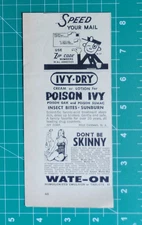 Vintage Retros 1968 Ads Ivy-Dry Poison Ivy Cream Waste-On Don't Be Skinny