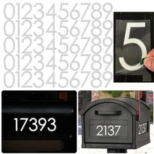 Reflective Mailbox Numbers Sticker Decal Die Cut Classic Style Vinyl Number 2" S