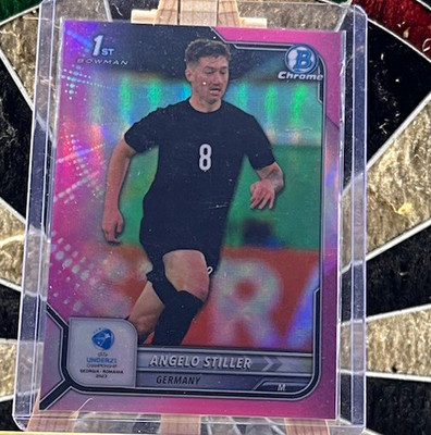 Angelo Stiller | 2022-23 Bowman Chrome UEFA U21 | Pink Refractor | #108 | 064/15