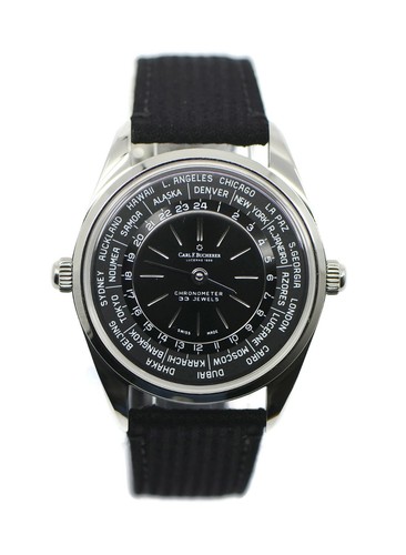 Carl F. Bucherer Heritage Worldtimer Stainless Steel Watch 10805.08