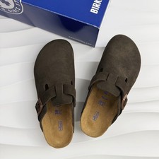 Birkenstock Boston Soft Footbed Mocha Suede Leather Wide/Narrow/unisex/EU37-45