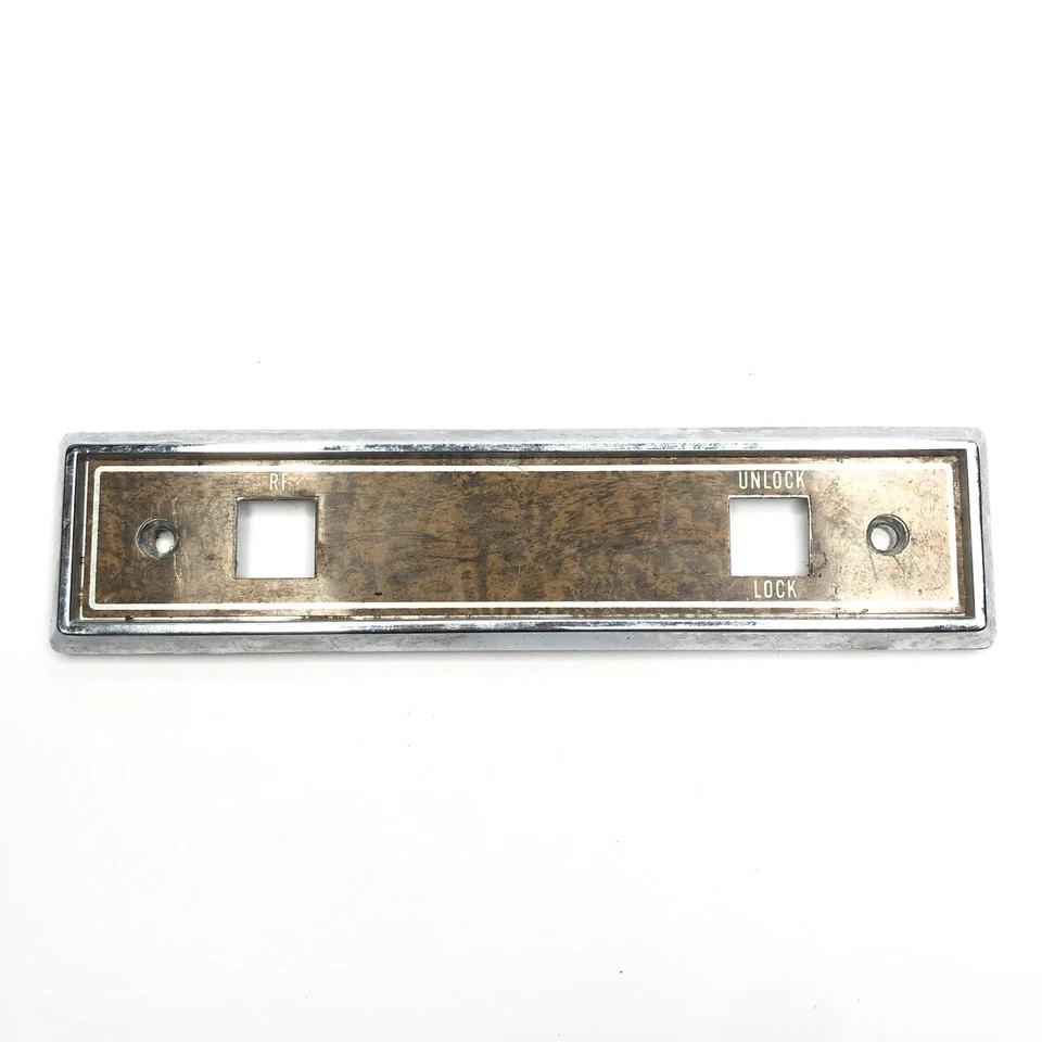 1984-1991 Jeep Grand Wagoneer Right Passenger Window Switch Bezel Trim Metal OEM - Image 2 of 4