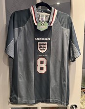 England Euro 1996 Away Shirt - Medium - Score Draw Retro - 8 Paul Gascoigne