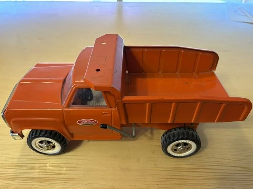 Vintage 1970-73 Tonka Toys USA Pressed Steel Orange Dump Truck #2315 VG