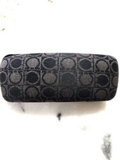 Salvador Ferragamo Eyewear Hard Case Black Clamshell Velour Lining