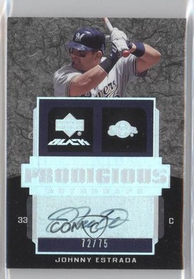 2007 Upper Deck Black Prodigious 72/75 Johnny Estrada #PR1-JE Auto pn1