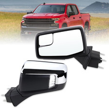 Left Driver Side Mirror Compatible with 2019-2024 Chevy Silverado 1500 with Powe