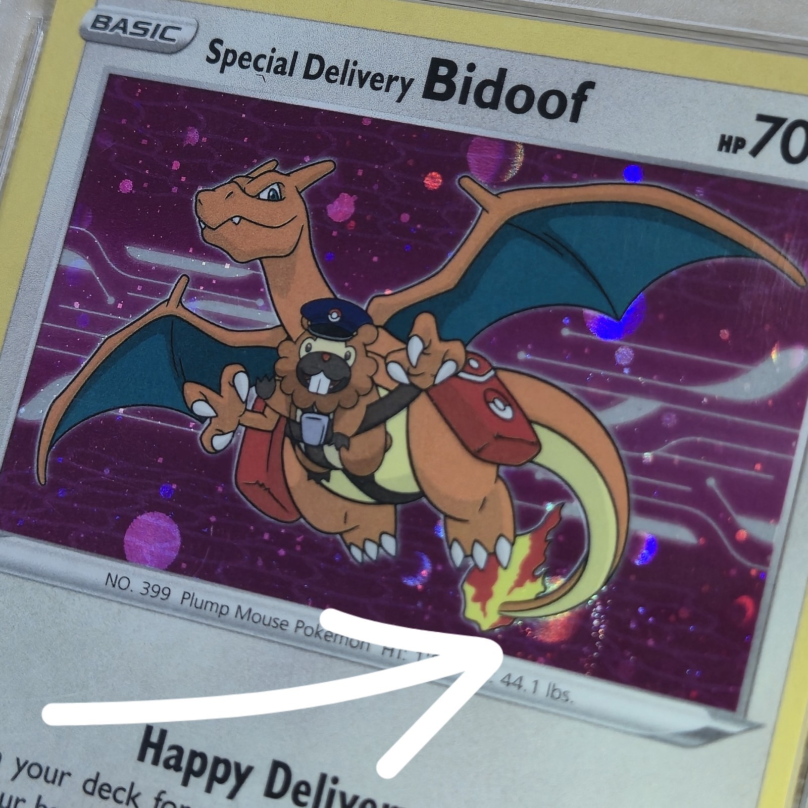 TAIL WHOLE SWIRL 🌀💫 PSA 8 Special Delivery Bidoof SWSH177 Promo Pokemon Card