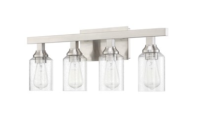 Craftmade 53104-BNK Chicago 4 Light Vanity -Brushed Polished Nickel