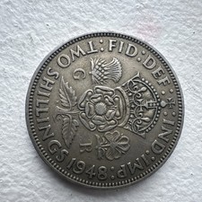 Two Shillings / Florin 1947 King George VI British Coin - Superb Condition