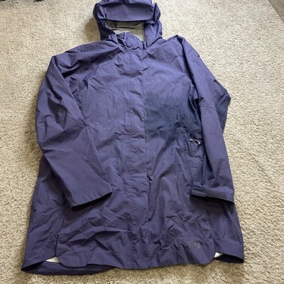 REI Co-op Peak 2.5L Rain Jacket Womens XL Purple Rainer Hooded Shell long
