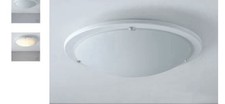 MiniSun Modern Design Frosted Glass Round Flush Bathroom Ceiling Light - White