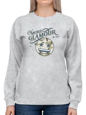 More Glamour - Starry Sparkle Retro Emoji Graphic Women's Sweatshirt