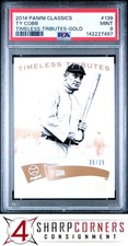 2014 PANINI CLASSICS TIMELESS TRIBUTES GOLD #139 TY COBB HOF #/25 POP 1 PSA 9