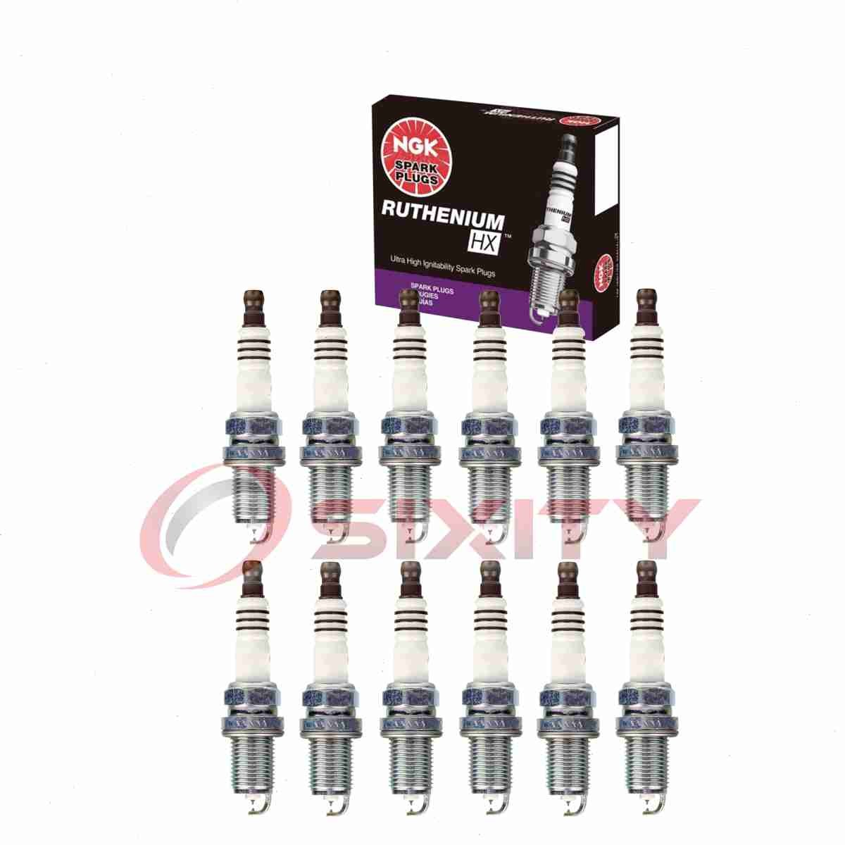 12 pcs NGK Ruthenium HX Spark Plugs for 1998-2001 BMW 750iL 5.4L V12 - uh