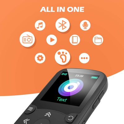 AGPTEK 64GB Lettore MP3 Bluetooth 5.3 Con Altoparlante, Radio FM E Registrazione